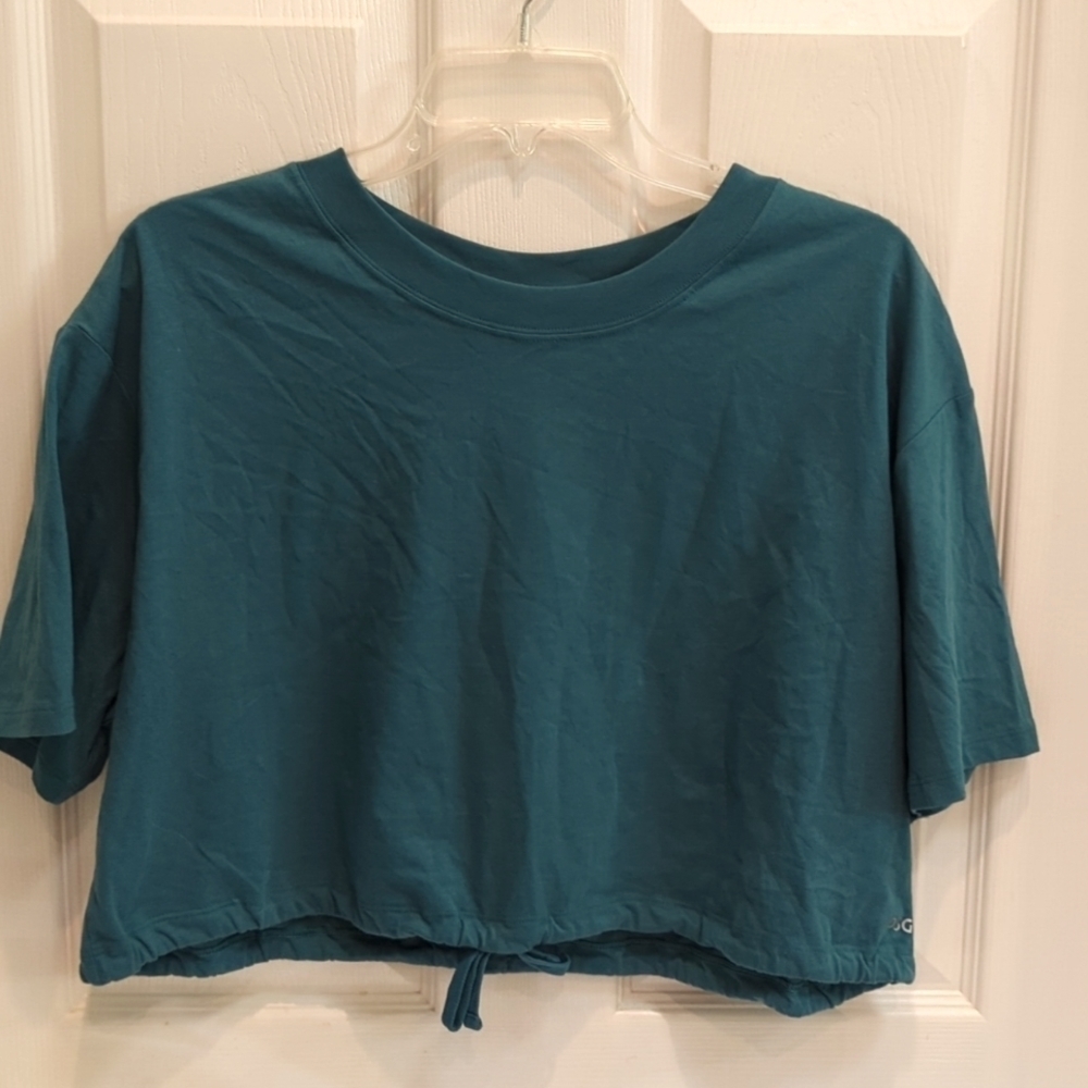 DSG Twitch & Allison Women's Cotton Boxy Crop Top Tie Hem Size XL